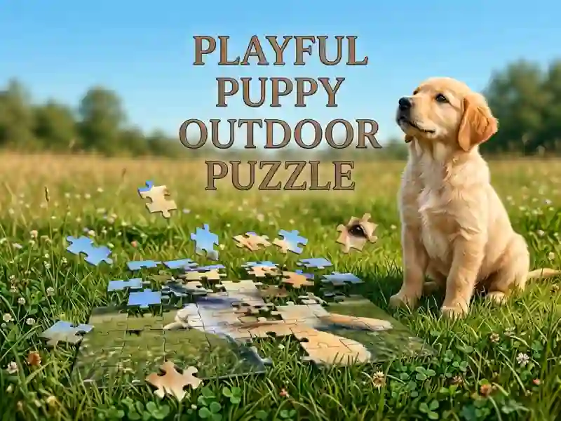 Mchezo Playful Puppy Outdoor Puzzle online