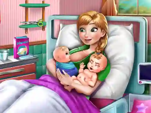 Mchezo Ice Princess Twins Birth online