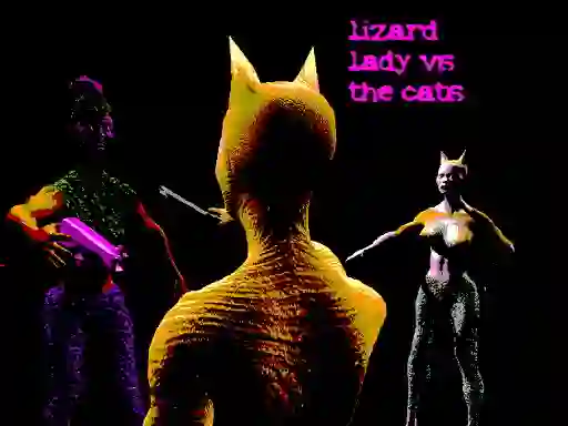 Mchezo Lizard Lady Vs The Cats online