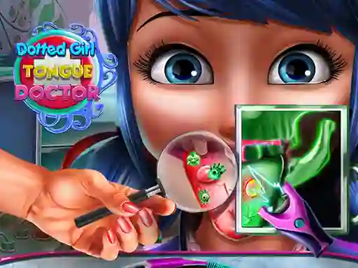 Mchezo Dotted Girl Tongue Doctor online