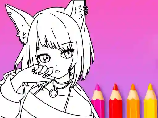 Mchezo Anime Manga Coloring Book online