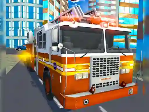 Mchezo Fire City Truck Rescue Driving Simulator online