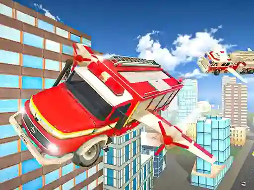 Mchezo Flying Fire Truck Driving Sim online