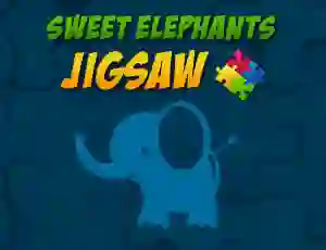 Mchezo Sweet Elephants Jigsaw online