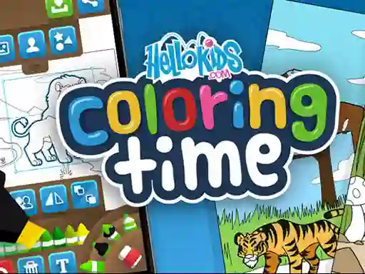 Mchezo Hello kids Coloring Time online