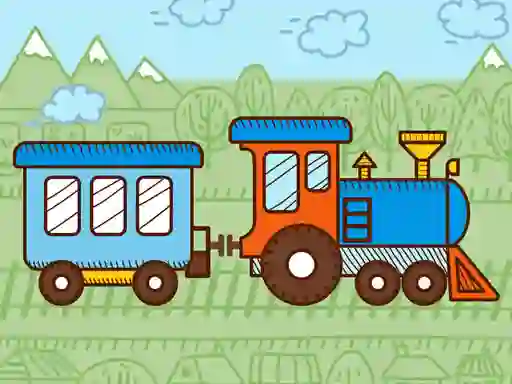 Mchezo Trains For Kids Coloring online