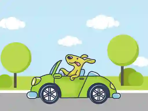 Mchezo Animal Happy Drive Coloring online