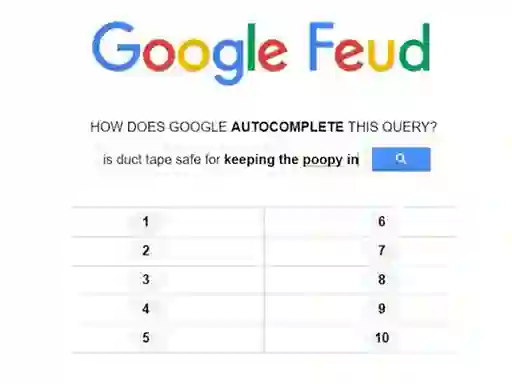 Mchezo Google Feud online