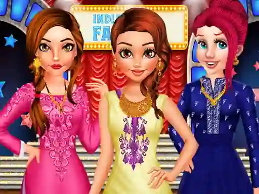 Mchezo Princess indian gala fashion online
