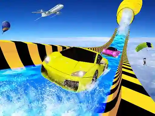 Mchezo Water Slide Car Racing Adventure 2020 online