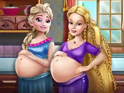 Mchezo Happy Princesses Pregnant BFFS online