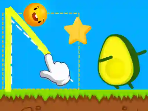 Mchezo Where's My Avocado Draw Lines online