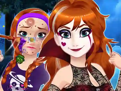 Mchezo Halloween Princess Makeover online