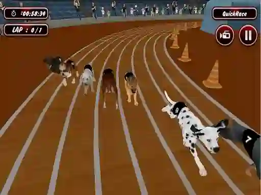 Mchezo Crazyl Dog Racing Fever online