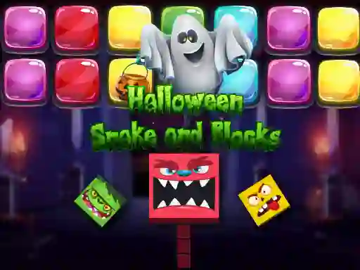 Mchezo Halloween Snake and Blocks online