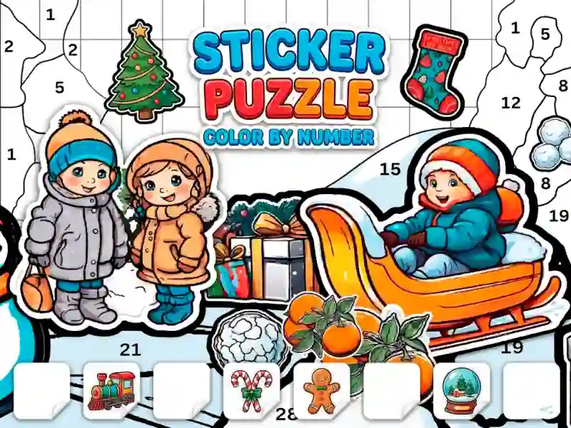 Mchezo Sticker Book Puzzle: Color By Number online