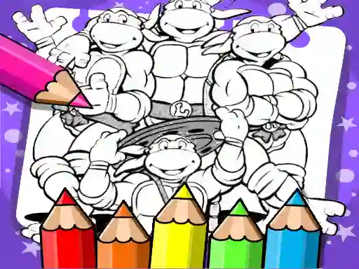 Mchezo Ninja Turtle Coloring Book online