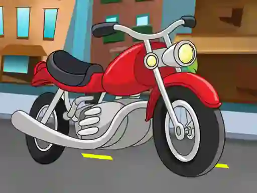 Mchezo Cartoon Motorbike Jigsaw online
