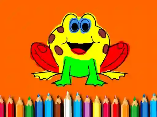 Mchezo Back To School: Frog Coloring Book online