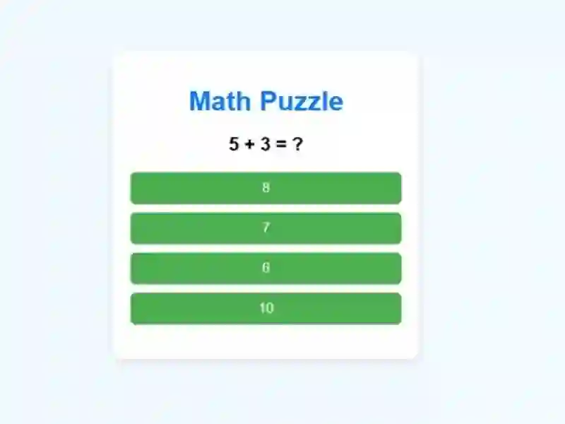 Mchezo Math Puzzle online