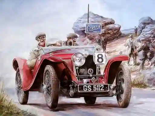 Mchezo Painting Vintage Cars Jigsaw Puzzle 2 online