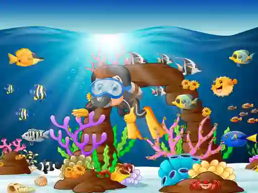 Mchezo Water Dive 2D: Underwater Survival online