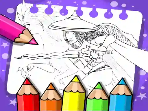 Mchezo Raya And The Last Dragon Coloring Book online