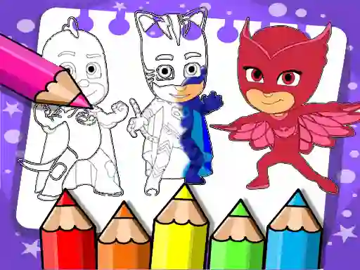 Mchezo PJ Masks Coloring Book online