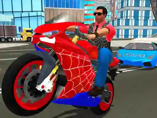 Mchezo Hero Stunt Spider Bike Simulator 3d online