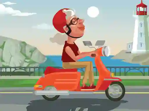 Mchezo City Scooter Ride Coloring online