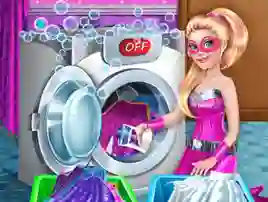 Mchezo Superdoll Washing Capes online