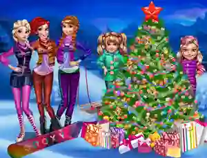 Mchezo Princesses Christmas tree online
