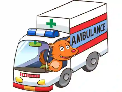 Mchezo Cartoon Ambulance Puzzle online