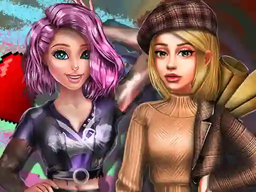 Mchezo 2022 Dark Academia to Egirl Dress up online