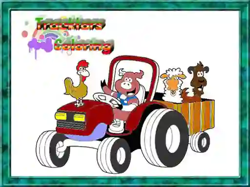 Mchezo Tractor Coloring Pages online