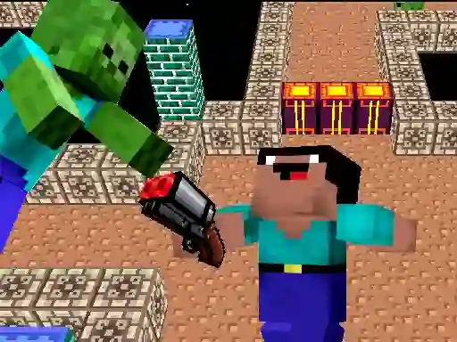 Mchezo Space Adventure: Noobiks Battle vs Zombies online