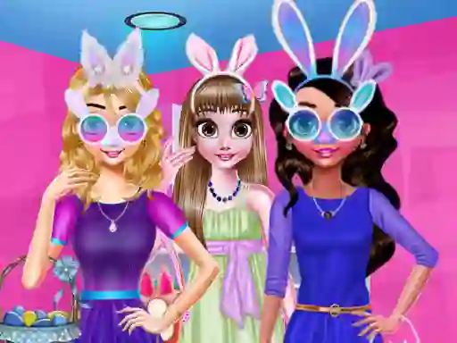Mchezo Funny Easter Girls online