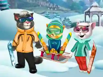 Mchezo Cats Winter Fun online