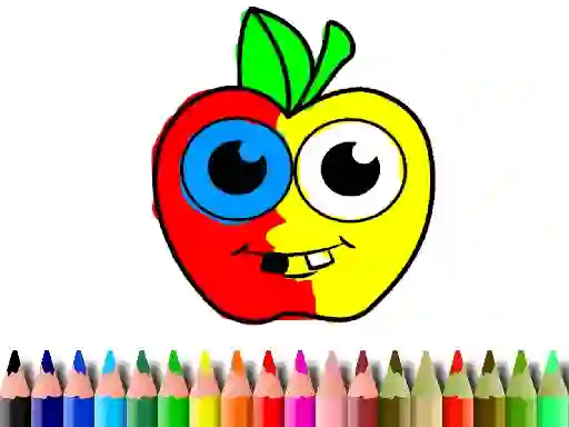 Mchezo Back To School: Apple Coloring Book online