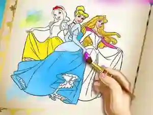Mchezo Princesses Coloring Book online