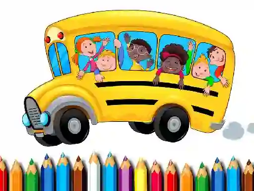 Mchezo School Bus Coloring Book online