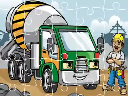Mchezo Construction Trucks Jigsaw online