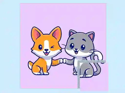 Mchezo Cats and Dogs Puzzle online