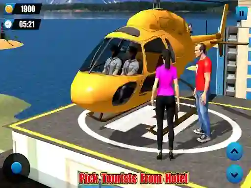 Mchezo Helicopter Taxi Tourist Transport online
