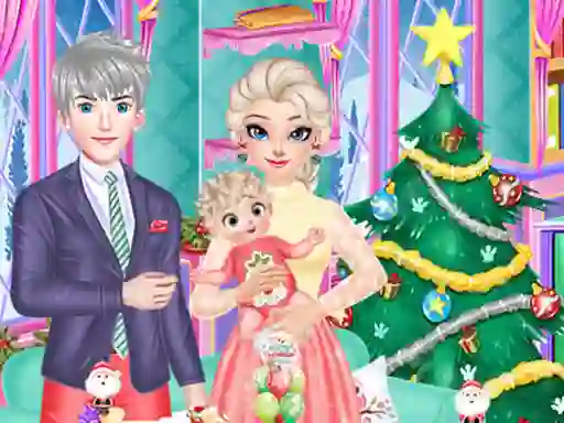 Mchezo Frozen Family Christmas Preparation online