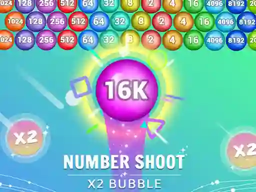 Mchezo Number Shoot x 2 bubble online