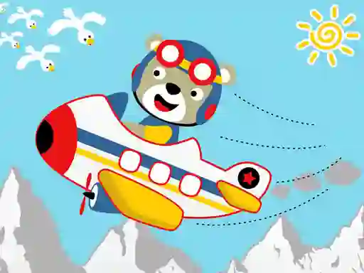 Mchezo Friendly Airplanes For Kids Coloring online