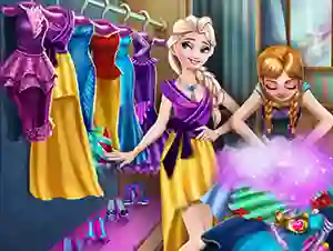 Mchezo Ice Kingdom Wardrobe Cleaning online