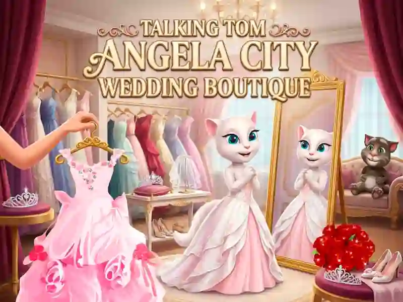 Mchezo Talking Tom Angela City Wedding Boutique online