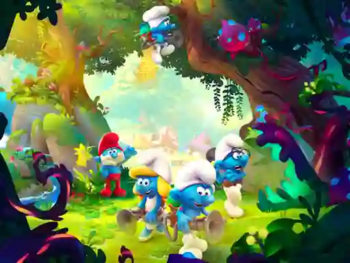 Mchezo Little Smurfs Coloring online
